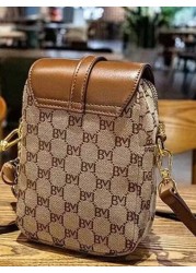 Multifunctional Crossbody Bag With Multiple Pockets Cell Phone Pocket Earphone Hole For Women Faux Pearl Decor Phone Wallet Mini Argyle Quilted Crossbody Coin Purse Women Shoulder Bag