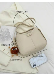 Large Capacity Women Shoulder Bag Bucket Bag Crossbody Bag With Elf Pendant Casual Bag