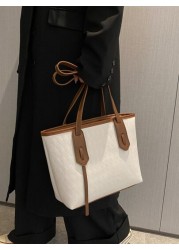 Fashionable Vintage Style Rhombus Grid Stitching Press Creased Convertible Shoulder Bag For Women Leisure Tote