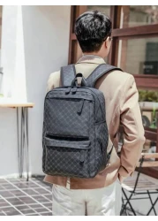 Men s Bifocal Large Capacity Multi Pocket 15 6 Inch Laptop Backpack Business Travel Bag Suitable For Back To School Business Trip Travel Father s Day Gift