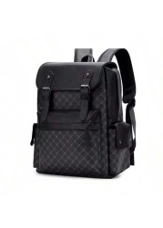  Hot Selling Men s Backpack Laptop Bag Fashion Casual Plaid Schoolbag Large Capacity Business Travel Rucksack