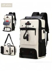 حقيبة ظهر سفر خفيفة الوزن واسعة ، حقيبة ظهر للتنزه مع فصل جاف وبلل ، حقيبة ظهر للتنزه في الهواء الطلق مع منفذ USB