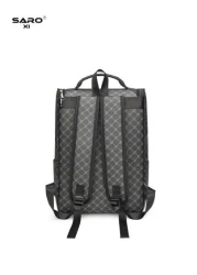 saroxi Men s Fashion Backpack Casual Dual Shoulder Backpack Korean Printed Wear Resistant Waterproof Large Capacity Travel Laptop Hiking Bag Zipper Suitable For Commute PU Black Floral Pattern Gift Fo