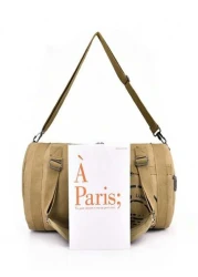 Large Capacity Men s Travel Bag Cylinder Shoulder Bag Fashionable Multi Function Backpack Canvas Messenger Bag Cylindrical Handbag