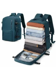 حقيبة سفر أنيقة نمط قديم سعة كبيرة مصنوعة من النايلون، مناسبة للحمل على متن الطائرة، سعة واسعة للرجال، بأقسام