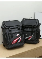 ceionkeust Men s Casual Backpack Fashion Flip Cover Lightweight Portable Suitable For Travel Camping Hiking School And Student Campus Youth School Backpack Fashion Men s Bags Water Repellent Business