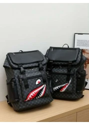 حقيبة ظهر رجالي كاجوال، حقيبة سفر وظهر عصرية مع غطاء قابل للطي، خفيفة الوزن وقابلة للحمل، مناسبة للسفر والتخي