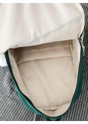 New Versatile And Fashionable Backpack Casual Contrasting Color Large Capacity Men s Backpack Printed Letter Student Bag 15 Inch Computer Bag 20L University Student Japanese Casual Travel Backpack Men