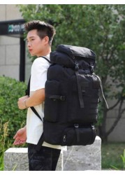 1PC 80L Waterproof Camo Backpack Hiking Camping Backpack Travel Rucksack Outdoor Sports Climbing Bag Christmas Winter Christmas Gifts Bag Travel Bag School Bag Computer Sports Bag Merry Christmas Men