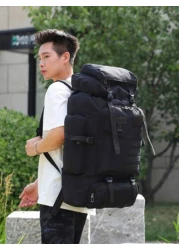 1PC 80L Waterproof Camo Backpack Hiking Camping Backpack Travel Rucksack Outdoor Sports Climbing Bag Christmas Winter Christmas Gifts Bag Travel Bag School Bag Computer Sports Bag Merry Christmas Men