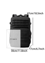 17 Inch Men Release Buckle Decor Camping Bag School Bag School Bags Schoolbag Backpack Daypack Laptop Bag Computer Bag Book Bag Rucksack Shoulder Bag Sport Bag College Bag Teenagers Freshmen Winter Ch