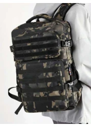 Outdoor Multi Pocket Backpack Men Purse Can Hold 15 6 Inch Computer Bag Lightweight School Bag Large Capacity Travel Bag Commuter Convenient Day Bag Multi Functional Book Bag For Students Junior High