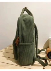 Teenagers Small Corduroy Backpack Lightweight Casual High School College 14 Inch Laptop Travel Bag Backpack Rucksack Dad College Bag School Bag Gifts Fall Christmas Scream Bag Backpack Winter Gifts Ca