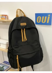 Color Blocking Men s Casual Large Capacity Backpack New Fashion Lightweight Travel Couple Backpack Versatile Student Schoolbag