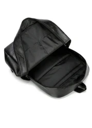 Faux Leather Vintage Backpack Slim 15 6 Inch Laptop Bag Casual Travel Daypack Brown Black Vacation School Summer Water Proof Carry On PU Leather Business Casual Black Husband Purse Holiday Computer Bl