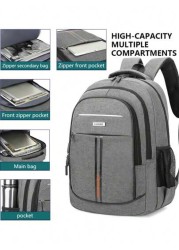 Backpack Men Purse With Reflective Strip Design And Multiple Pockets Can Hold 15 6 Inch Computer Bag Lightweight School Bag Large Capacity Travel Bag Commuter Convenient Day Bag Multi Functional Book