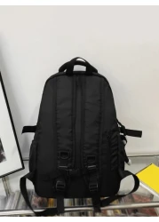 Men Release Buckle Detail Casual School Bags Schoolbag School Backpack For School Daypack Laptop Bag Computer Bag Book Bag Rucksack Shoulder Bag Travel Bag Sport Bag College Bag Teenagers Freshmen Pra