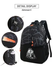 Astronaut Anime Cartoon Fashion Backpack With Detachable Small Pouch Large Capacity Casual School Bag Suitable For College High School Back To School Travel Summer School Supplies
