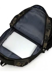 Camouflage Tactical Backpack Men Purse Can Hold 15 6 Inch Computer Bag Lightweight School Bag Large Capacity Travel Bag Commuter Convenient Day Bag Multifunctional Book Bag For Students Junior High Sc