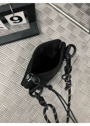 Men s Sling Bag With Mesh Pocket Casual Phone Pouch Mesh Eyelet Design Versatile Cool Male Bag