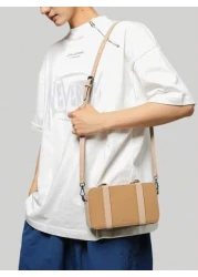 peach tree Men s PU Waterproof Messenger Bag Crossbody Bag Shoulder Bag Small Square Bag Business Casual Style With Detachable Pouch Ideal For Business Trips Storing Toiletries And Tools Large Capacit