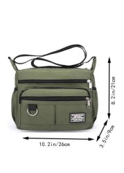 Large Capacity Multi Layer Waterproof Middle Aged And Elderly Backpack Oxford Cloth Shoulder Crossbody Bag Travel Leisure Men s Bag Nylon Cloth Bag Sling Vacation School Summer Carry On Business Casua