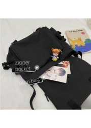 1pc Japanese Harajuku Style Solid Fashionable Casual Large Capacity Women Crossbody Bag High Shool Girls Messenger Bag For Class Teens Girls Boys Street Campus Crossbody Bag For University High Shool