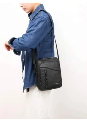 حقيبة صغيرة خفيفة الوزن مقاومة للماء كلاسيكية حقيبة كتف مائلة هدايا للرجال ضروريات السفر والعطلات هدايا الأب