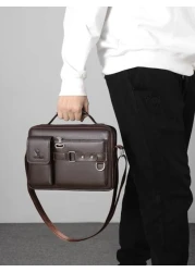 WEIXIER New Retro Messenger Bag Shoulder Bag Chest Bag Crossbody Bag Waist Bag Handbag For Men Large Capacity Convenient Carrying Simple Casual Style Multi Color Suitable For Students Gatherings Short