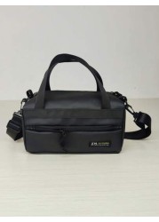 Casual Crossbody Bag For Men Sports Messenger Bag Shoulder Bag Gym Bag Courier Bag Adjustable Strap Backpack Black