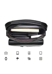 1pc Men s Shoulder Sling Bag New PU Leather Crossbody Bag Retro PU Leather Vertical Portable Handbag Business Shoulder Bag Valentine s Day Gift Gift For Husband Boyfriend Christmas Fall Pack Vintage B