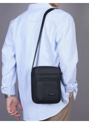 New Shoulder Bag Men s Bag Multi Zipper Oxford Cloth Mobile Phone Bag Crossbody Bag Canvas Leisure Backpack Sling School Nylon Black Bag Multi Functional Commute Bum Bag Rider Bag Gym Bag Black Bag Hi