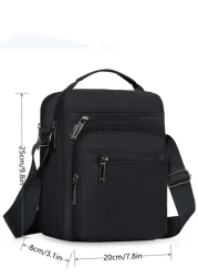 حقيبة حملية متعددة الوظائف للطلاب الجامعيين وأول سنة في الجامعة، حقيبة كاجوال مربعة صغيرة للرجال البسيطة، حق