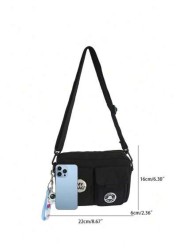 Lightweight Stylish Men s Cross Body Bag With Decorative Pendant Funny Gifts Travel Holiday Gifts For Men Vacation Men Gifts Laptop Winter Large Capacity Multi Functional Outdoor Student Shoulder Bag