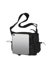Preppy Style Nylon Crossbody Bag Large Capacity Messenger Bag For Outdoor Activities School Work Travel Daily Use Sling Shoulder Side Vacation School Summer Carry On Black Personalized Gifts Dad Husba