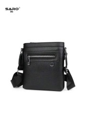 1pc Versatile Crossbody Bag For Men Durable PU Leather Shoulder Bag With Side Pockets Simple Stylish Design Suitable For Commuting Black Brown Great Gift For Boyfriend