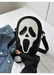 Halloween Outdoor Storage Crossbody Zipper PU Bag