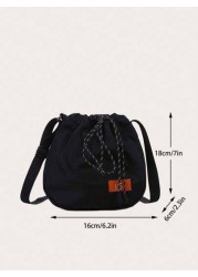 Student Multifunctional Shoulder Bag Shoulder Bag Casual Bag Men s Drawstring Messenger Bag Handbag Schoolbag College Outdoor Sports Commuter Bag Going Out Lightweight Old Coin Christmas Screaming Men