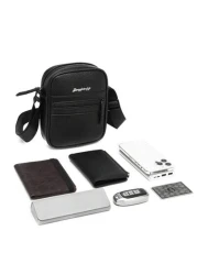 حقيبة كاجوال رجالية مربعة الشكل ذات كتف واحد، حقيبة رسول صغيرة رجالية للعمل، مناسبة للعودة إلى المدرسة، هدية