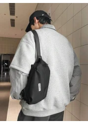 حقيبة صدر كاجوال عتيقة للجنسين، حقيبة رياضية متقاطعة للرجال، حقيبة بيلي للكتف