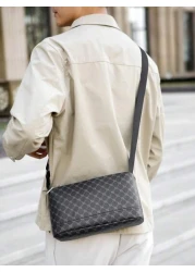 New Vintage Men s Geometric Pattern Fashion Sling Crossbody Bag