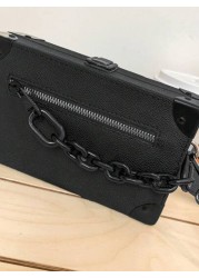1pc Crossbody Bag Shoulder Bag Apricot Black Brown Elevated Style Sling Vacation School Summer Waterproof Mini Carry On PU Leather Black Personalized Gifts Boyfriend College Bag Freshman Vintage Trave
