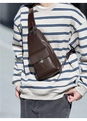 WEIXIER حقيبة كتف يونيسكس ، حقيبة خصر ، حقيبة رسول ، حقيبة متقاطعة للنساء ، حقيبة صدرية ، حقيبة يد - مصنوعة من مادة