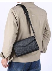 Men s Classic Square Box Crossbody Bag Business Shoulder Bag Sling Bag Small Messenger Bag Fit Underclassmen Father s Day Gift Valentine s Day Gift Travelling Commuting