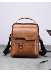 Vintage Men s Crossbody Satchel Bag Hand Business Casual Bag For Father Anniversary Gift Strap Color Random Random Style Vintage Purse Sling Bag