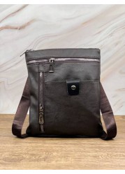 HOVI S Men s Fashion Slim Crossbody Bag Stylish Ultra Thin Business Casual Commuter Shoulder Bag With Flap Multi Compartment Large Capacity Multi Functional Messenger Bag For Men