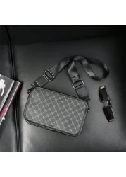 Crossbody Bag Shoulder Bag Square Bag Multifunctional Water Proof For College For Business Travel PU Leather Minimalist Retro Business Streetwear Stylish Purse Holiday Bag Gym Bag Checkered Plaid Styl