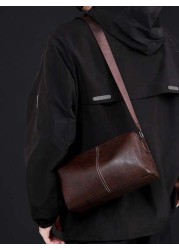 Fashionable Men s Bucket Bag Shoulder Bag Casual Messenger Bag Small Suitable For Travel Commuting Back To School