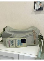 peach tree 1pc Men s Oblique Shoulder Bag Shoulder Bag Mini Sling Bag Multi Color Daily Casual Nylon Lightweight Shoulder Bag Asymmetrical Neck Bag Small Square Bag Oblique Bag Multi Function Outdoor