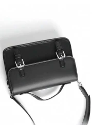 Messenger Casual PU Leather Unisex Shoulder Bag Large Capacity Leisure Street Handbag Crossbody Bag